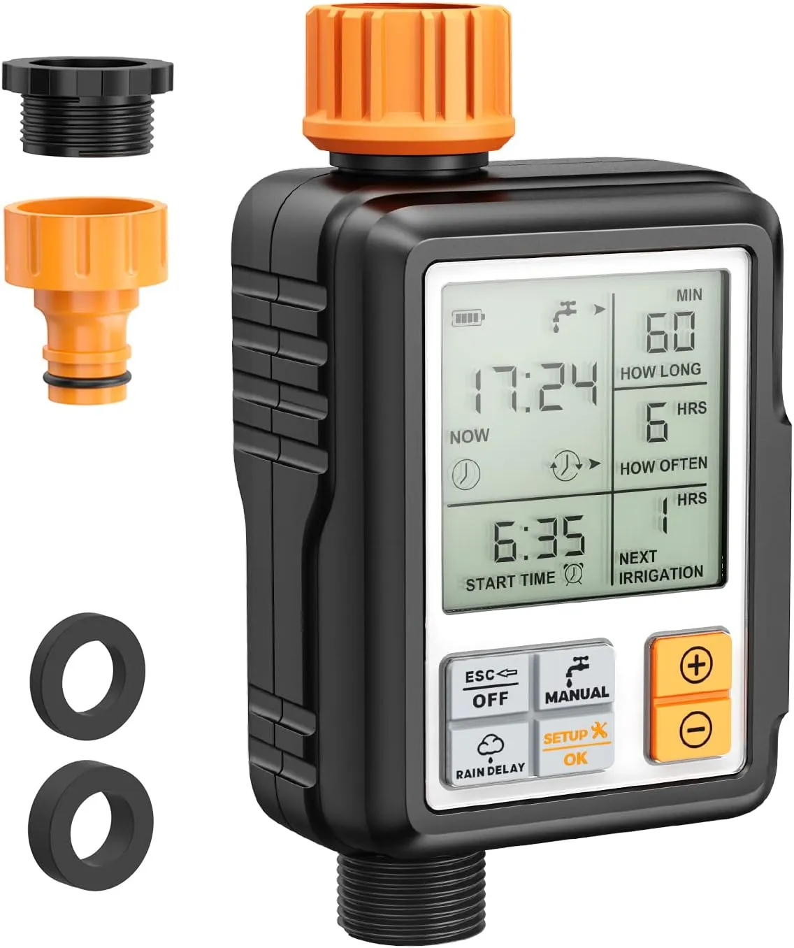 NEW Kazeila Digital Irrigation Timer - Programmable 3” Screen Water/Sprinkler Timer