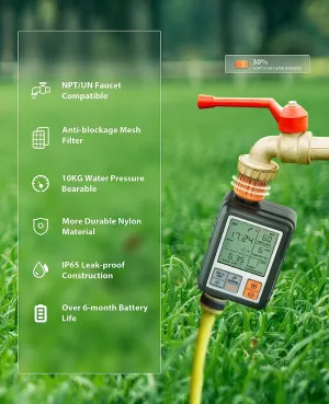 NEW Kazeila Digital Irrigation Timer - Programmable 3” Screen Water/Sprinkler Timer