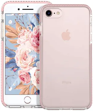 New MATEPROX iPhone 7/8 Case Clear Shield Heavy Duty Anti-Yellow Anti-Scratch Shockproof, Pink
