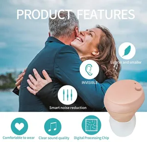 New Sengdong Poco 201 Rechargeable in Ear Canal Hearing Amplifier with Case! The case doubles as a charging dock with drying function, making sure you keep your hearing amplifiers in great condition. For Moderate Hearing Loss!