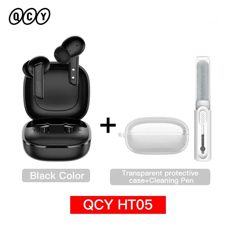 NEW Wireless QCY TWS Bluetooth 5.2 Earphones Ear Buds 40dB Active Noise Cancellation Headset 6 Mic ENC HD Call Earbuds Great Base iPhone IOS & Android