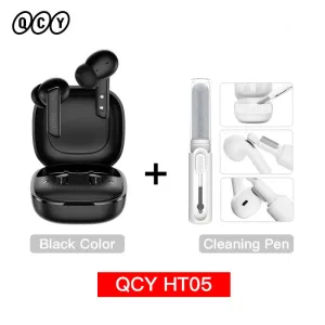 NEW Wireless QCY TWS Bluetooth 5.2 Earphones Ear Buds 40dB Active Noise Cancellation Headset 6 Mic ENC HD Call Earbuds Great Base iPhone IOS & Android