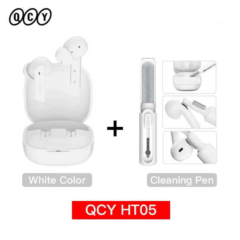 NEW Wireless QCY TWS Bluetooth 5.2 Earphones Ear Buds 40dB Active Noise Cancellation Headset 6 Mic ENC HD Call Earbuds Great Base iPhone IOS & Android