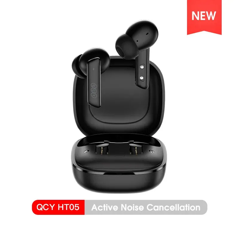 NEW Wireless QCY TWS Bluetooth 5.2 Earphones Ear Buds 40dB Active Noise Cancellation Headset 6 Mic ENC HD Call Earbuds Great Base iPhone IOS & Android