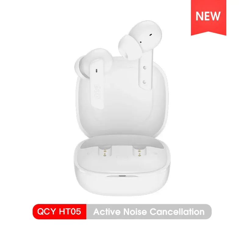 NEW Wireless QCY TWS Bluetooth 5.2 Earphones Ear Buds 40dB Active Noise Cancellation Headset 6 Mic ENC HD Call Earbuds Great Base iPhone IOS & Android