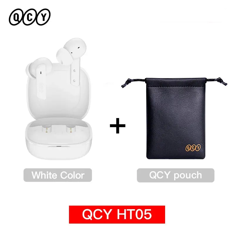 NEW Wireless QCY TWS Bluetooth 5.2 Earphones Ear Buds 40dB Active Noise Cancellation Headset 6 Mic ENC HD Call Earbuds Great Base iPhone IOS & Android