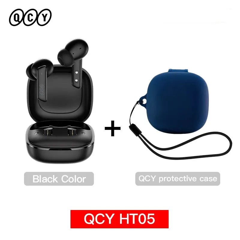 NEW Wireless QCY TWS Bluetooth 5.2 Earphones Ear Buds 40dB Active Noise Cancellation Headset 6 Mic ENC HD Call Earbuds Great Base iPhone IOS & Android