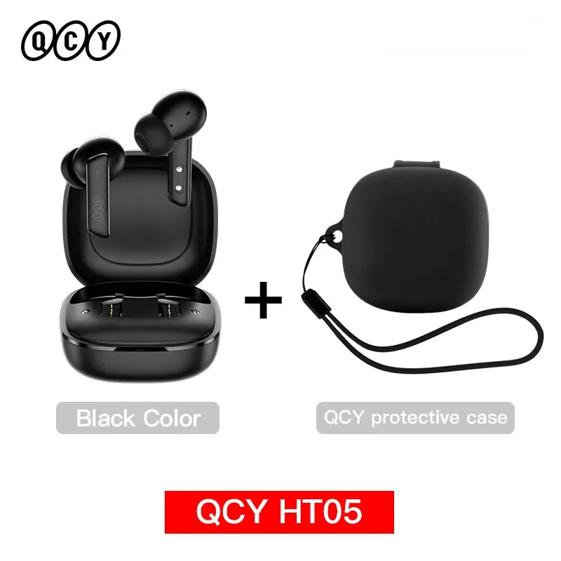 NEW Wireless QCY TWS Bluetooth 5.2 Earphones Ear Buds 40dB Active Noise Cancellation Headset 6 Mic ENC HD Call Earbuds Great Base iPhone IOS & Android