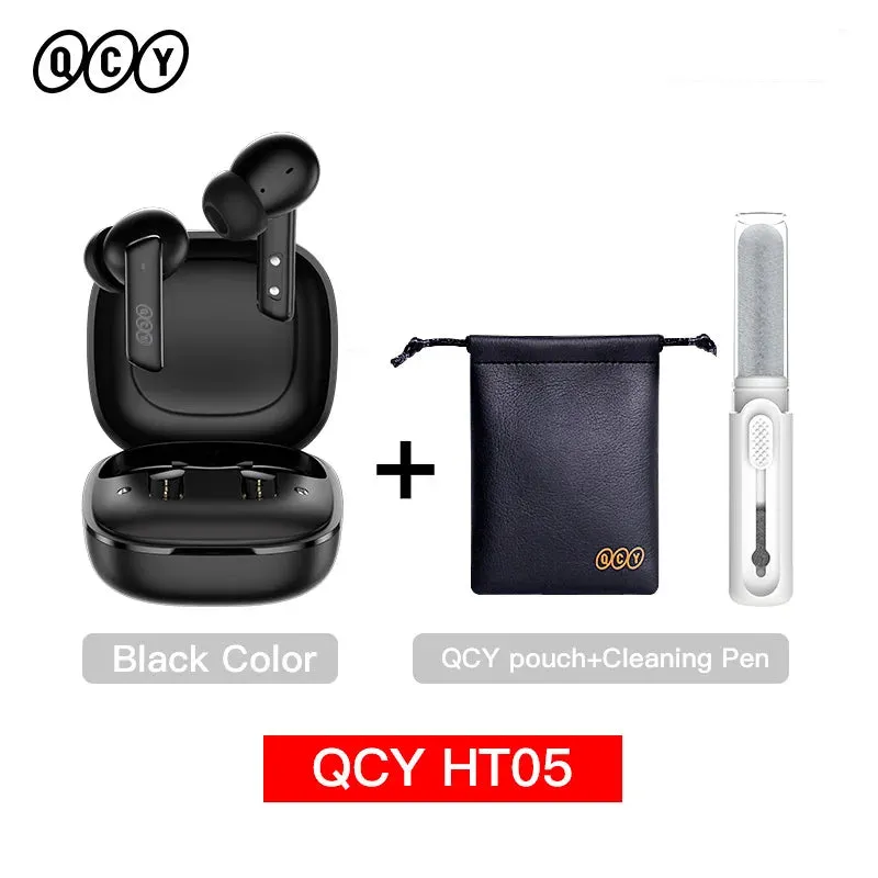 NEW Wireless QCY TWS Bluetooth 5.2 Earphones Ear Buds 40dB Active Noise Cancellation Headset 6 Mic ENC HD Call Earbuds Great Base iPhone IOS & Android