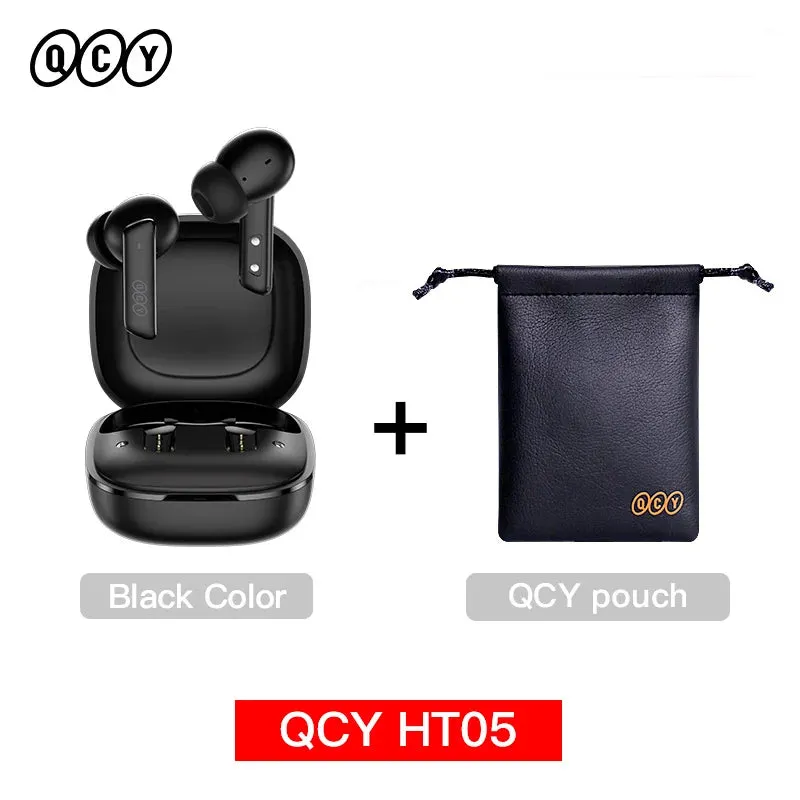 NEW Wireless QCY TWS Bluetooth 5.2 Earphones Ear Buds 40dB Active Noise Cancellation Headset 6 Mic ENC HD Call Earbuds Great Base iPhone IOS & Android