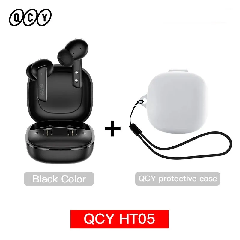 NEW Wireless QCY TWS Bluetooth 5.2 Earphones Ear Buds 40dB Active Noise Cancellation Headset 6 Mic ENC HD Call Earbuds Great Base iPhone IOS & Android