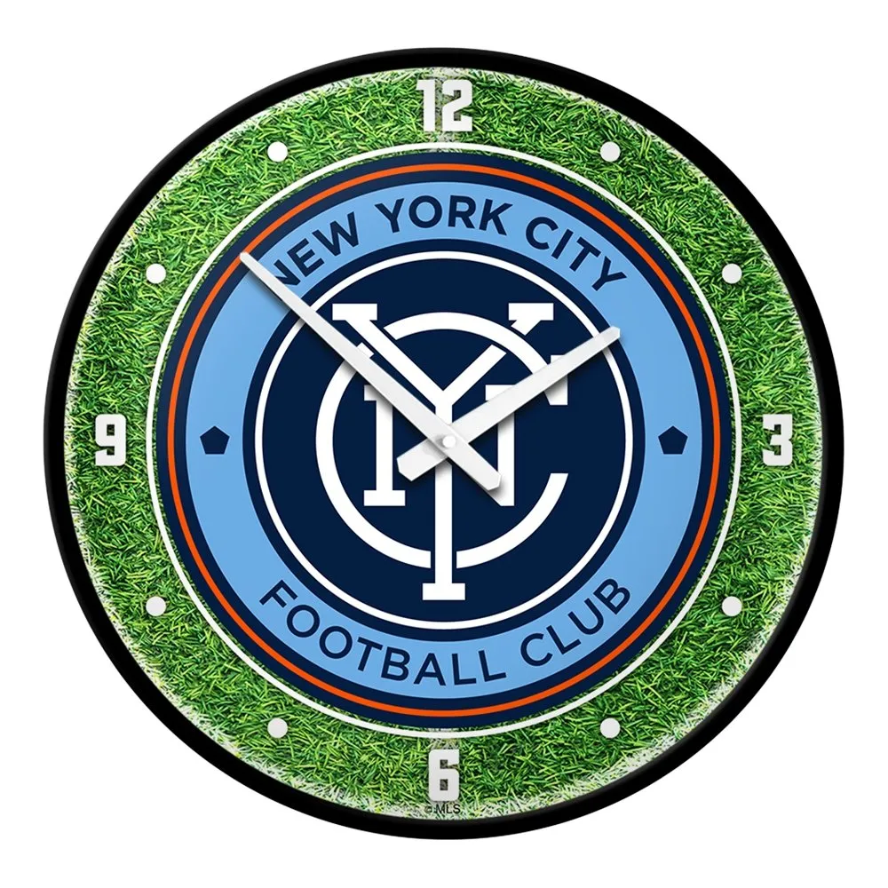 New York City FC: Pitch - Modern Disc Wall Clock
