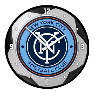 New York City FC: Soccer Ball - Modern Disc Wall Clock