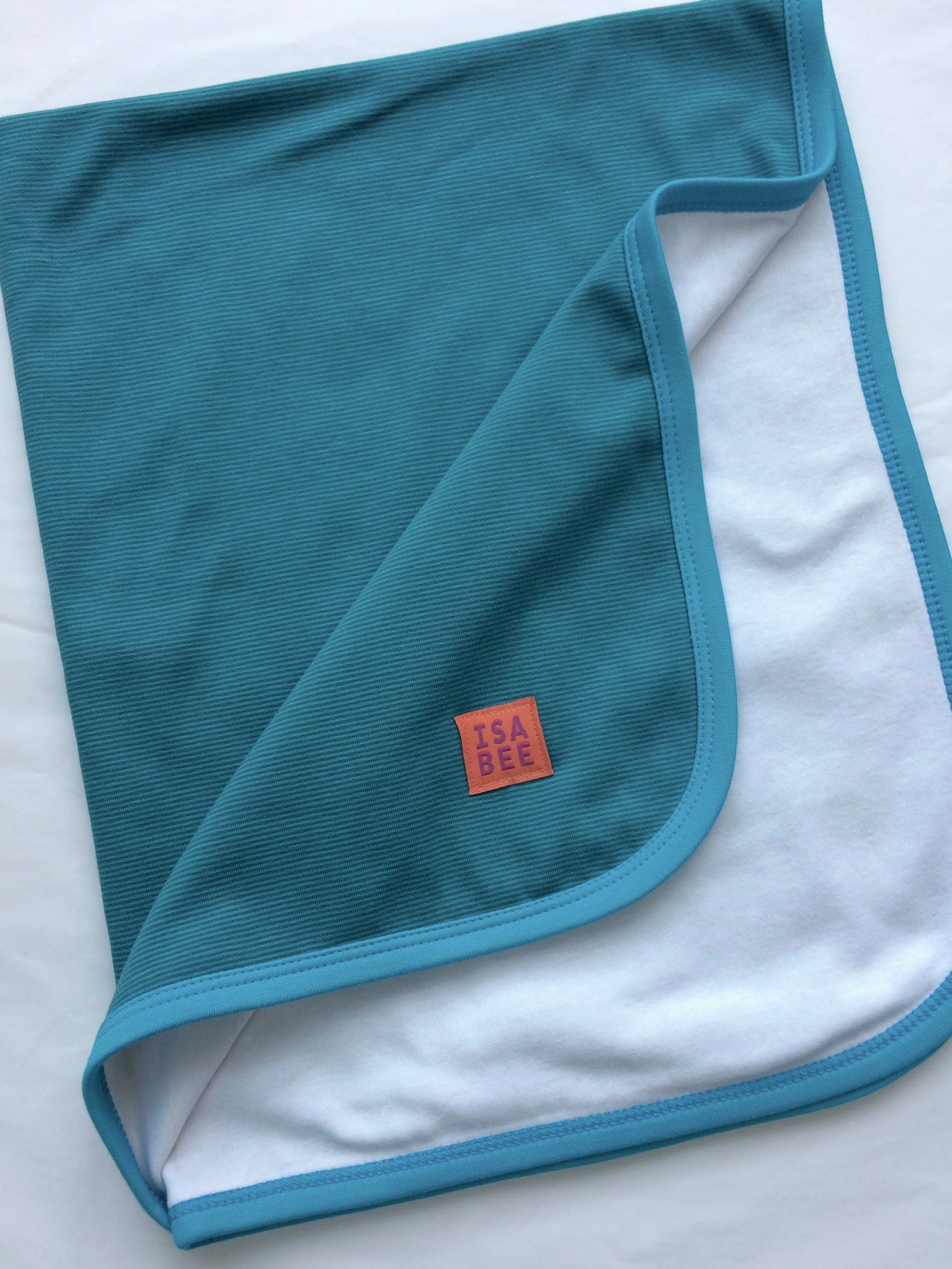 Newborn Set - Rabbit Babygrow & Cotton Blanket - Teal