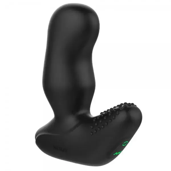Nexus Silicone Black Rechargeable Vibrating Prostate Massager with Remote
