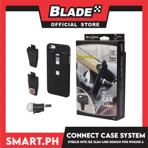 Nite Ize Steelie Connect Case System for iPhone 6 NZ-STCNTI6-01R8 (Black) Steelie Vent Mount and Rugged Pocket Clip