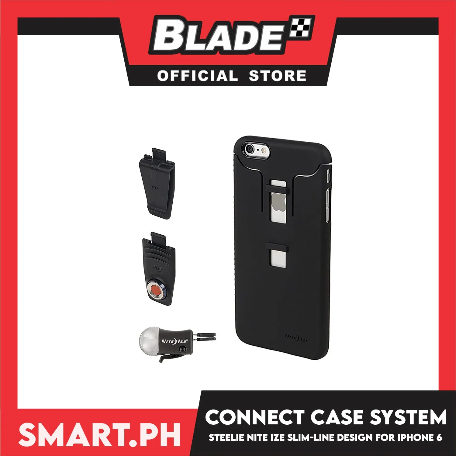 Nite Ize Steelie Connect Case System for iPhone 6 NZ-STCNTI6-01R8 (Black) Steelie Vent Mount and Rugged Pocket Clip