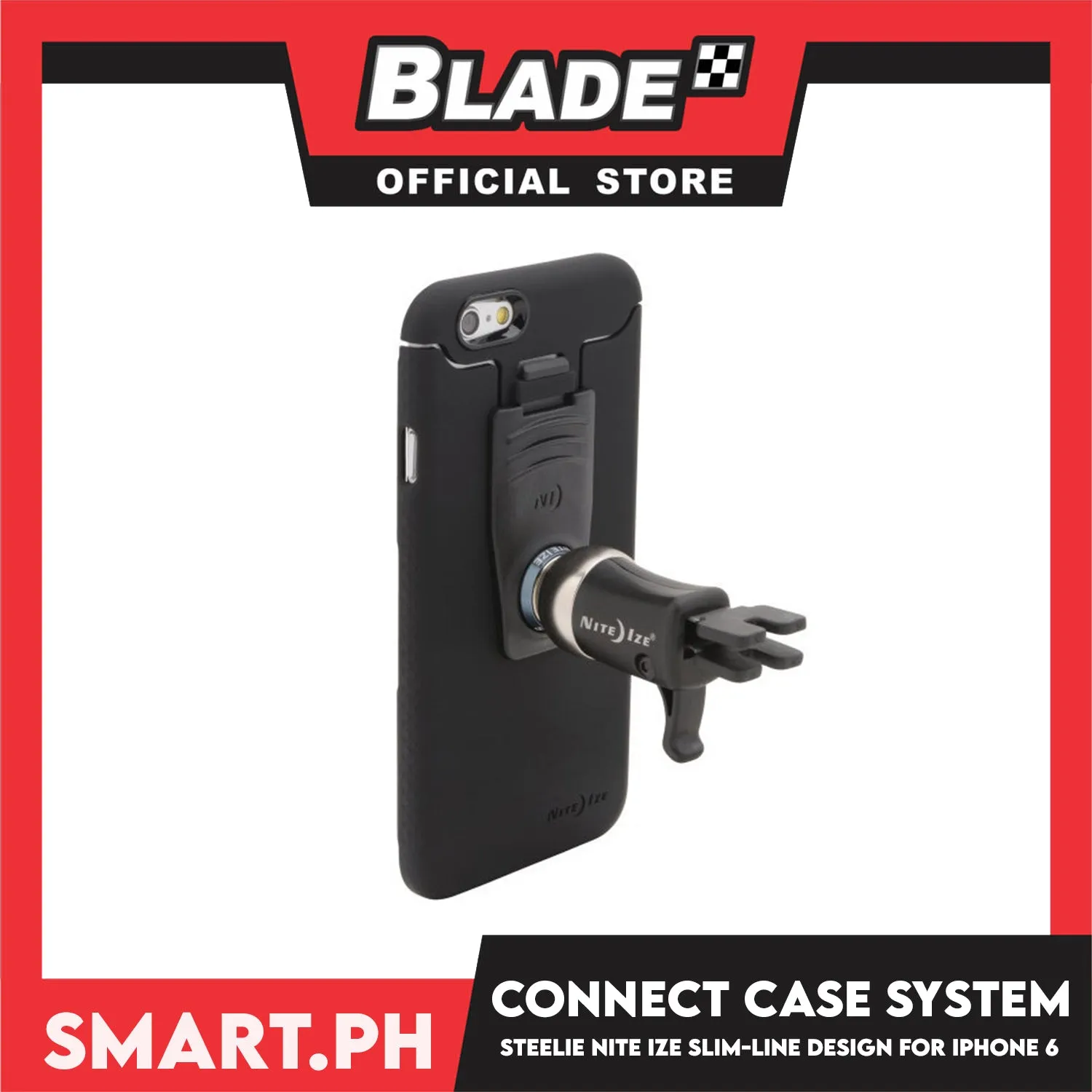 Nite Ize Steelie Connect Case System for iPhone 6 NZ-STCNTI6-01R8 (Black) Steelie Vent Mount and Rugged Pocket Clip