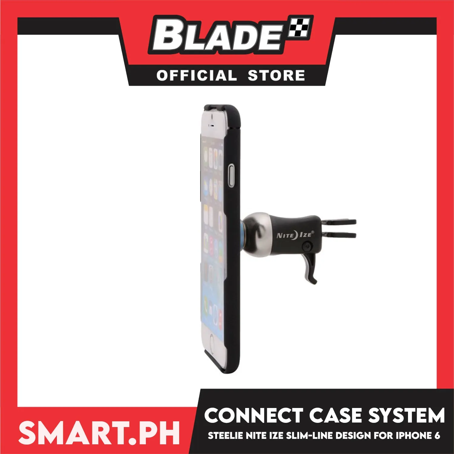 Nite Ize Steelie Connect Case System for iPhone 6 NZ-STCNTI6-01R8 (Black) Steelie Vent Mount and Rugged Pocket Clip