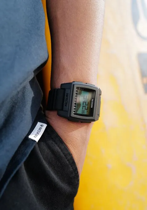 Nixon Base Tide Pro Watch  - Black / Green Positive