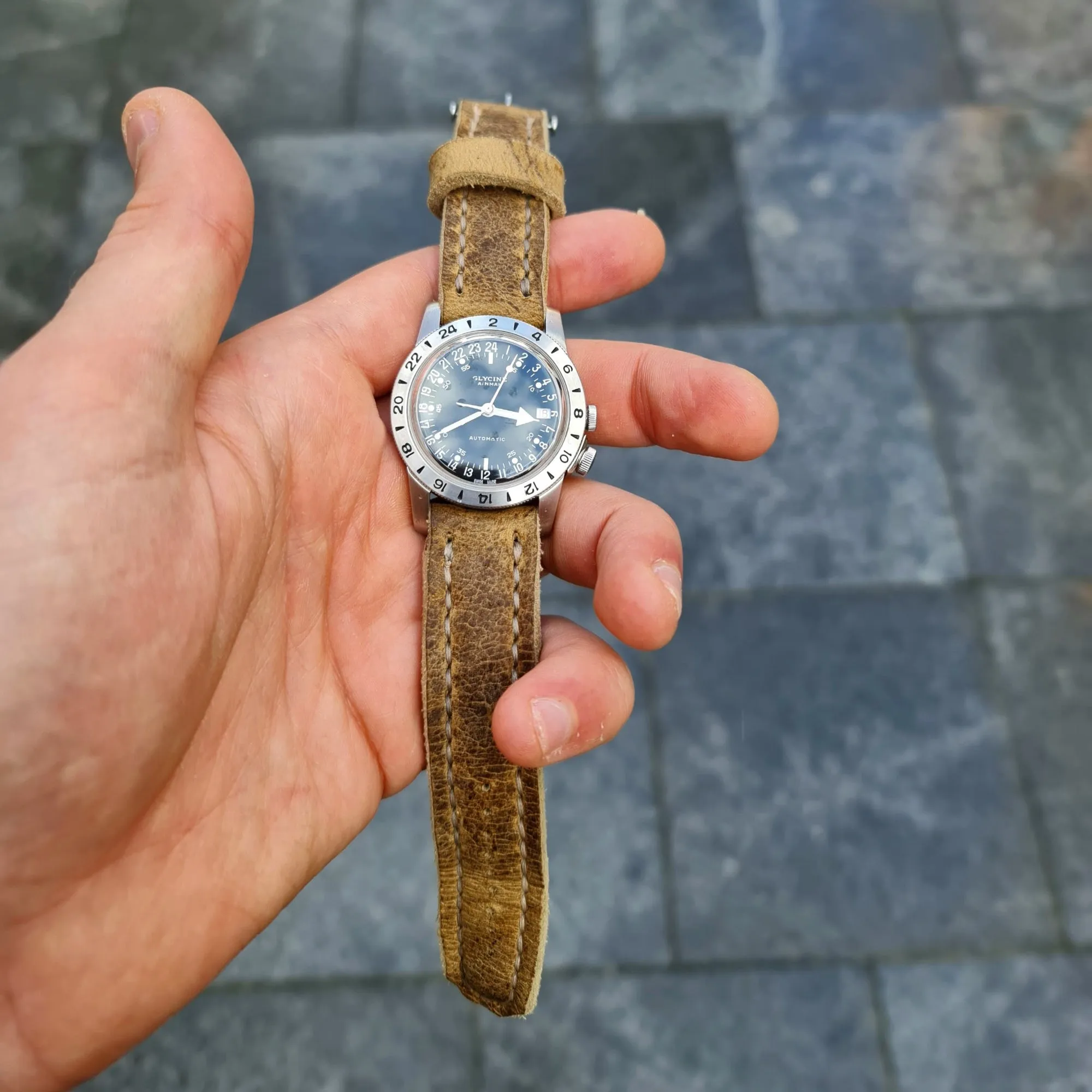 No. 44 AVIATOR Leather Watch Straps - Wild African Kudu
