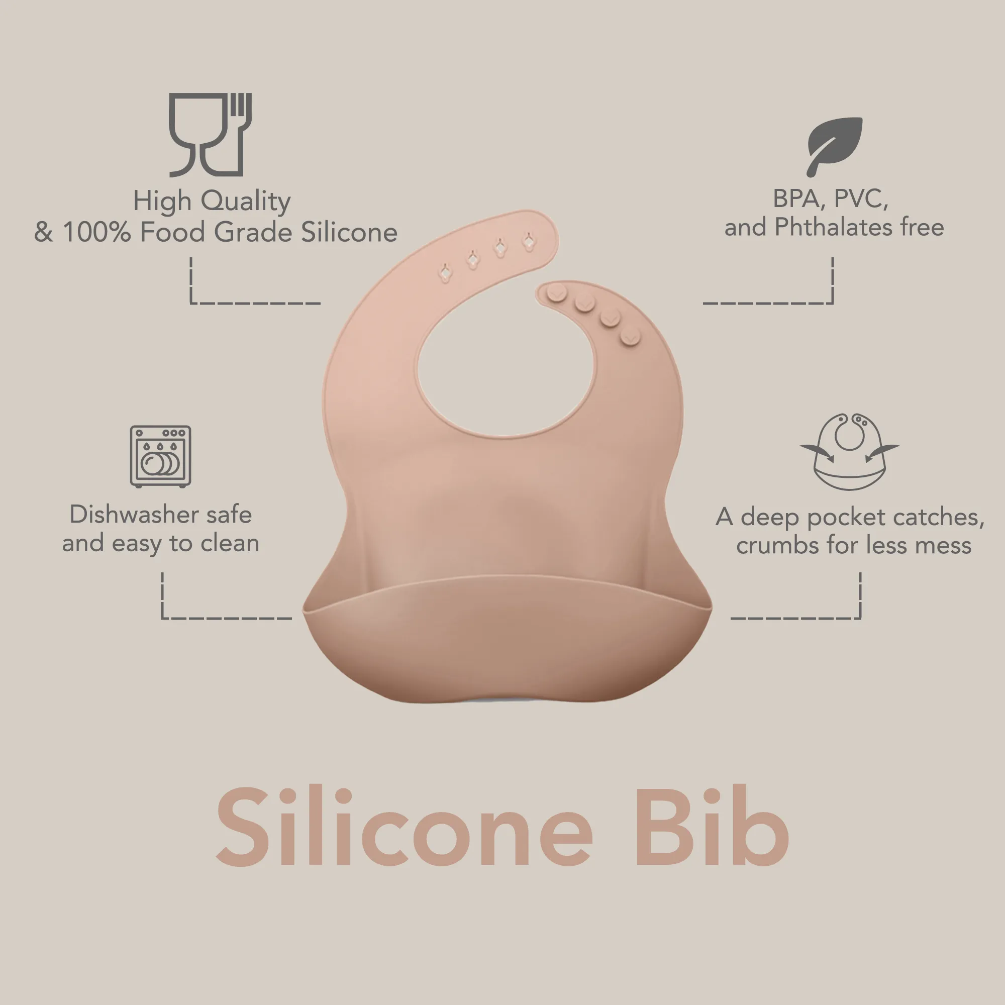 noüka Bib - Leaf (Min. of 2 PK, Multiples of 2 PK)