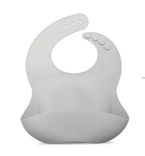 noüka | Silicone Feeding Bib | Light Storm
