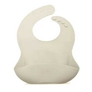 noüka | Silicone Feeding Bib | Shifting Sand Ivory