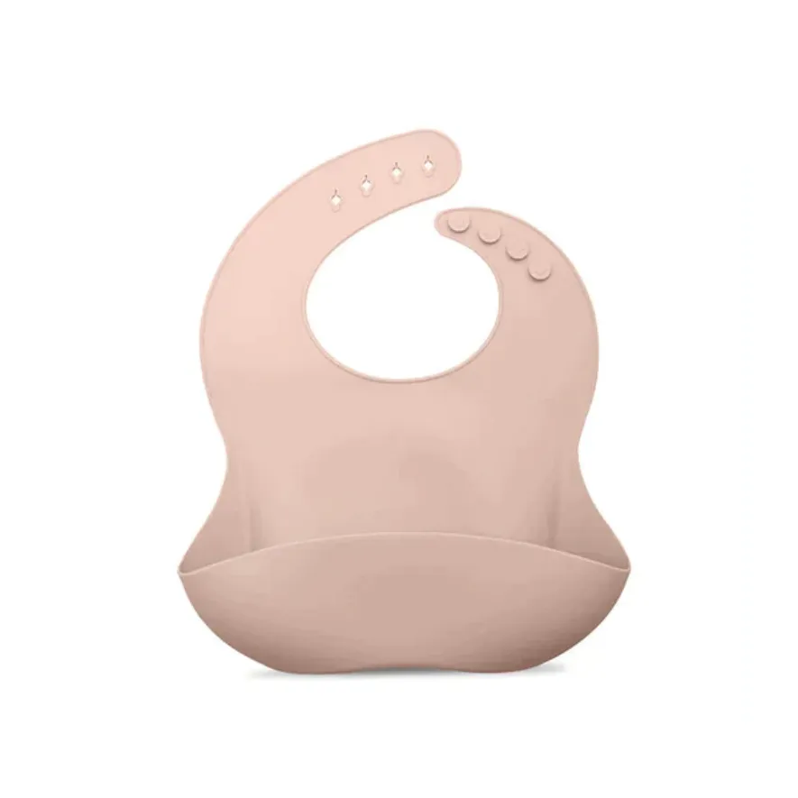 noüka | Silicone Feeding Bib | Soft Blush