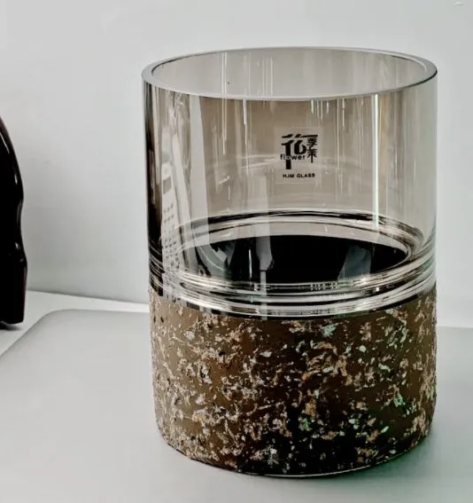 Nordic Light Luxury Straight Glass Vase