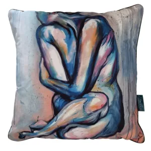 Nude Figure Study Blue (Cushion)