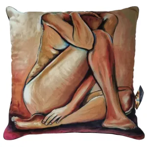 Nude Figure Study Orange (Cushion)