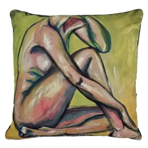 Nude Figure Study Yellow (Cushion)