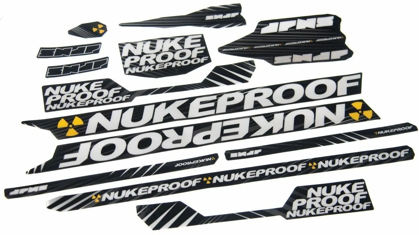 Nukeproof Frame 2012 Sticker Kit / Decal Kit. Choose from Snap, Mega and Scalp
