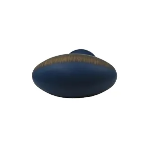 Oblong-shaped knob made of solid brass.