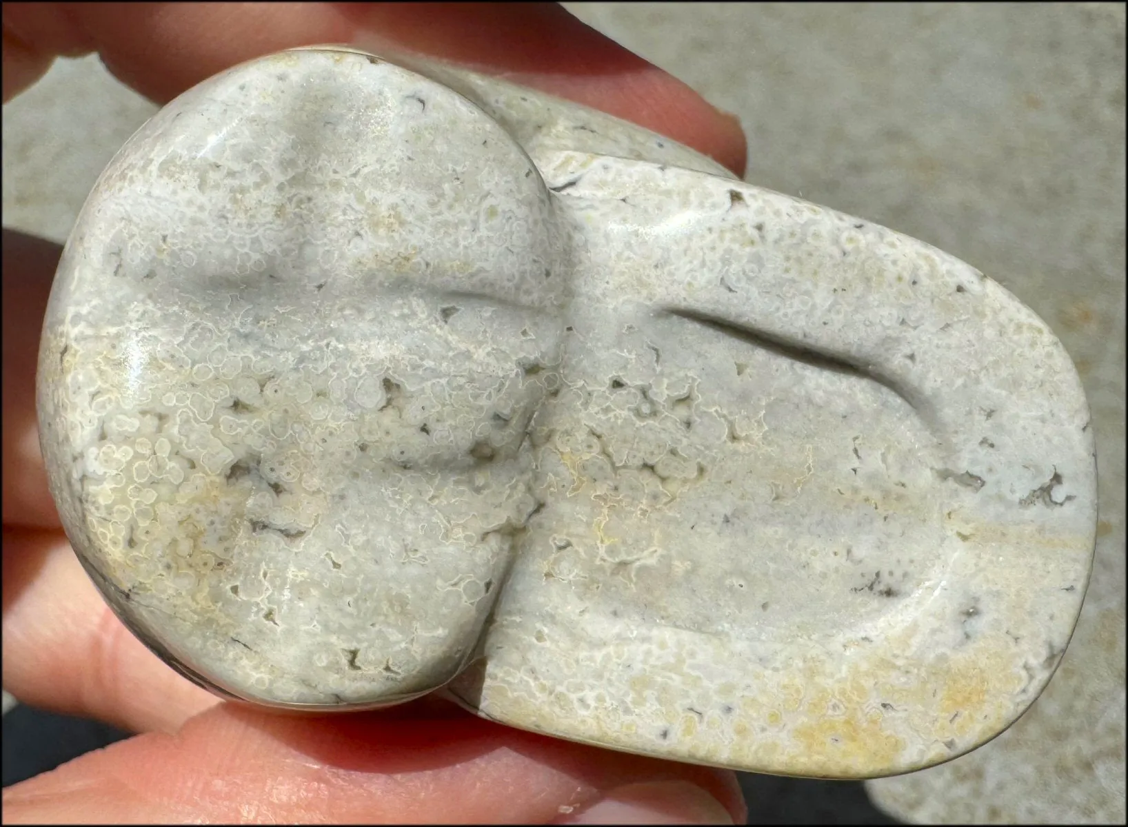 Ocean Jasper CRYSTAL SKULL - Align Chakras, Patience - with Synergy 10  years