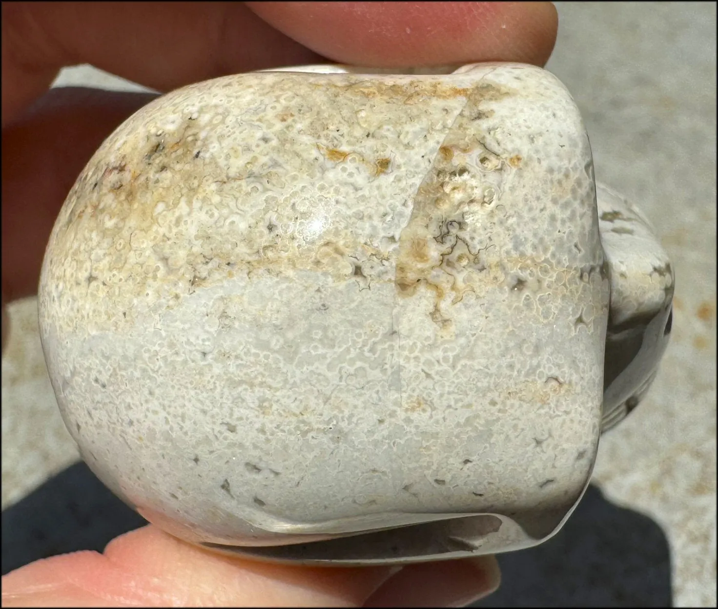 Ocean Jasper CRYSTAL SKULL - Align Chakras, Patience - with Synergy 10  years