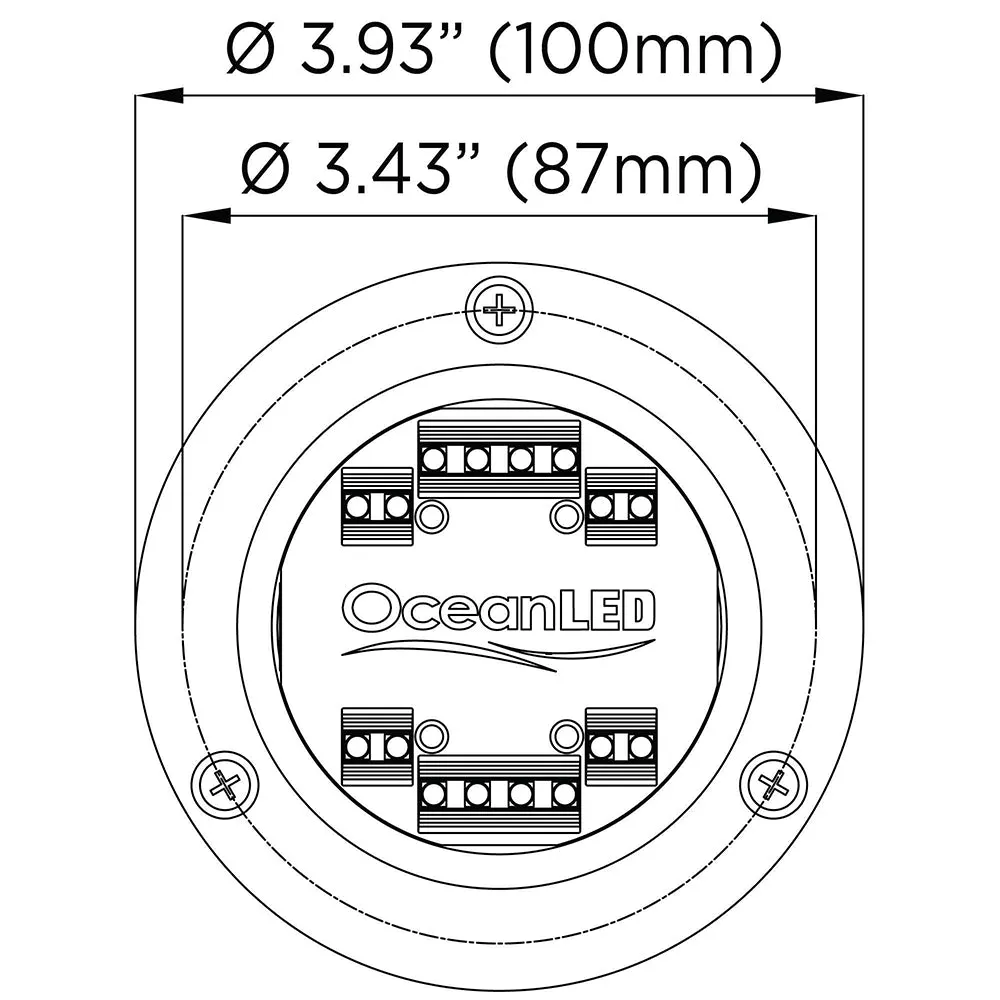 OceanLED Sport S3166S Underwater LED Light - Ultra White [012102W]