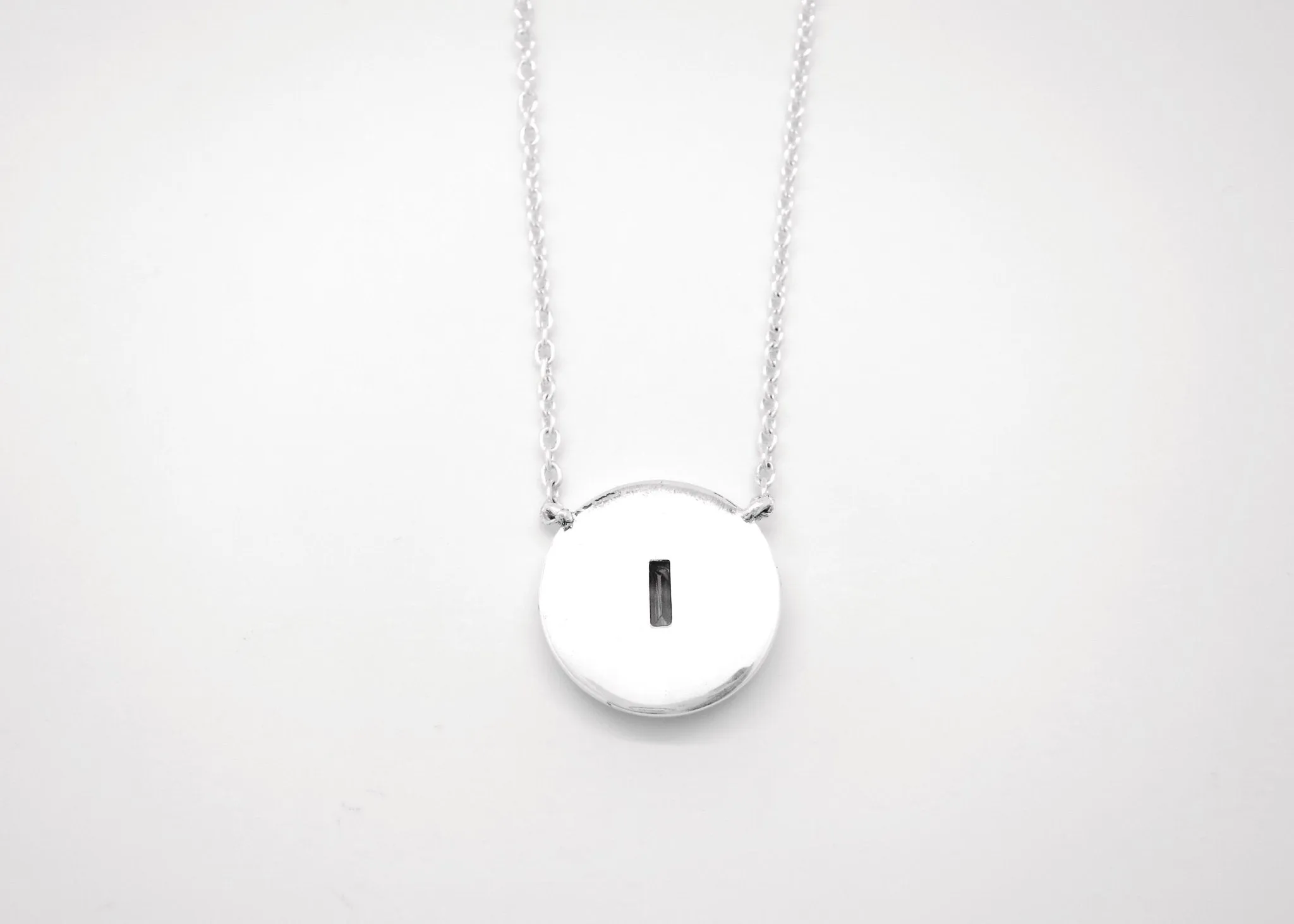 October (enamel marbling birthstone necklace)