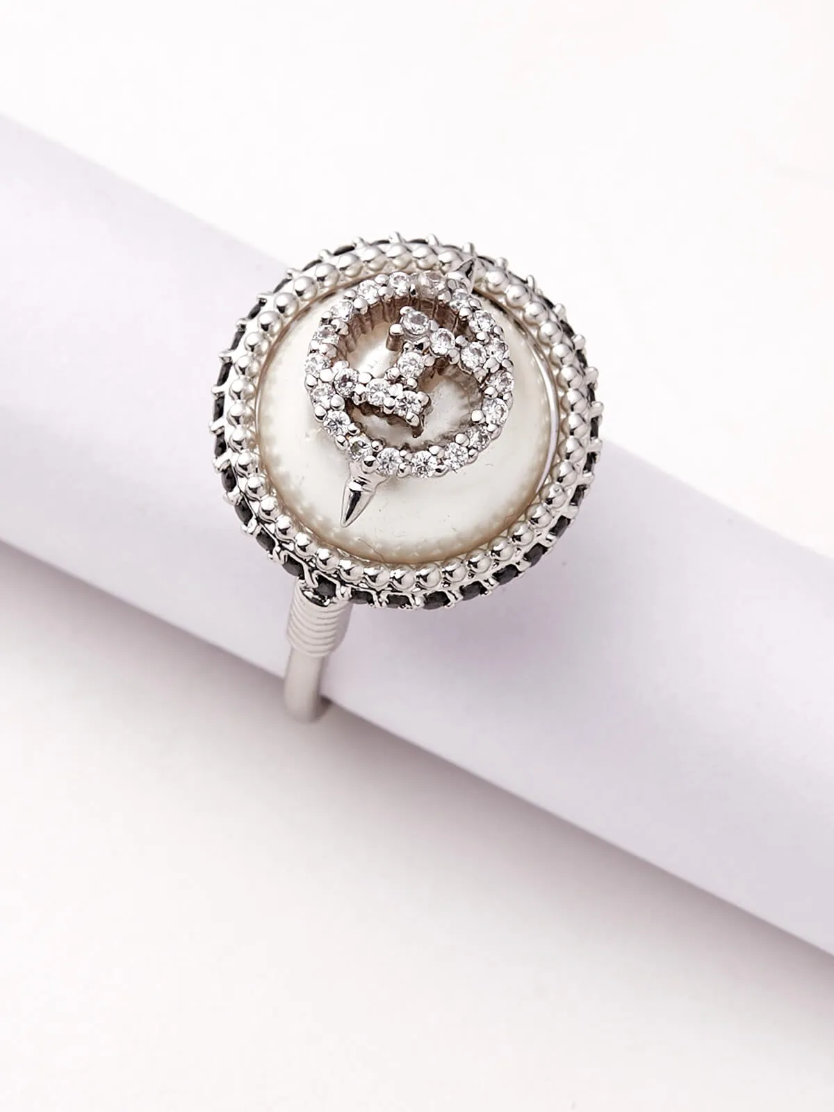 Oh Crystal Nova Monogram Ring