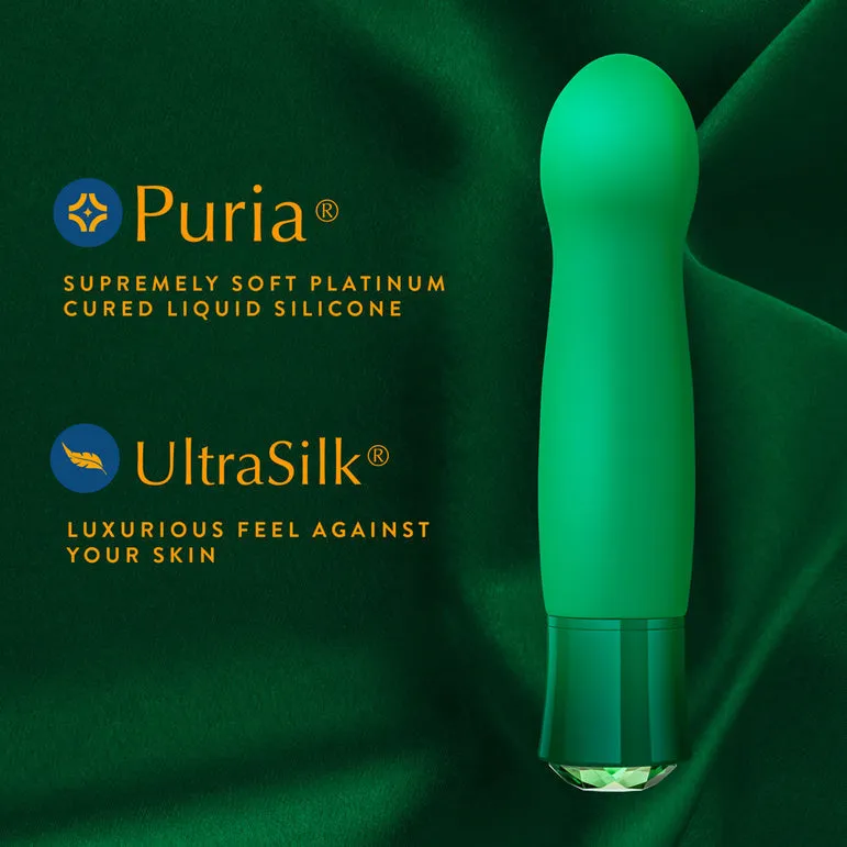 Oh My Gem Enchanting Warming G-Spot Explorer Vibrator - Emerald Green