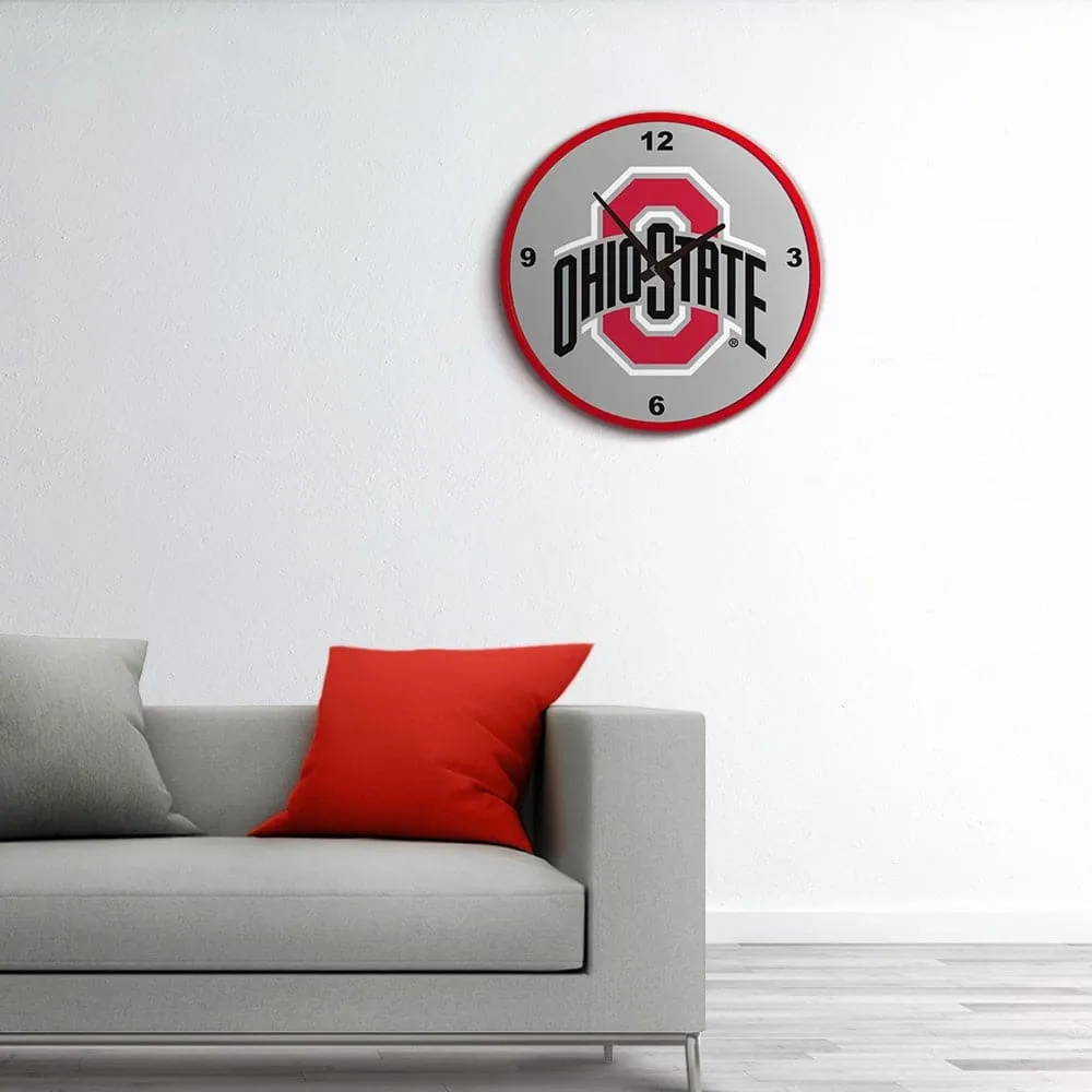 Ohio State Buckeyes: Modern Disc Wall Clock