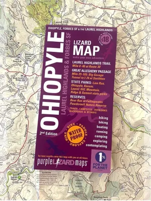 OHIOPYLE-LAUREL HIGHLANDS LIZARD MAP: PENNSYLVANIA