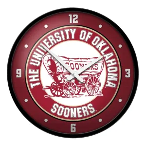 Oklahoma Sooners: Wagon - Modern Disc Wall Clock
