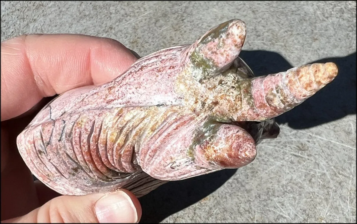 ~Old Stock~ OCEAN JASPER Unicorn Bust with Stunning Colors - Connect with the Fairy Folk and Devas
