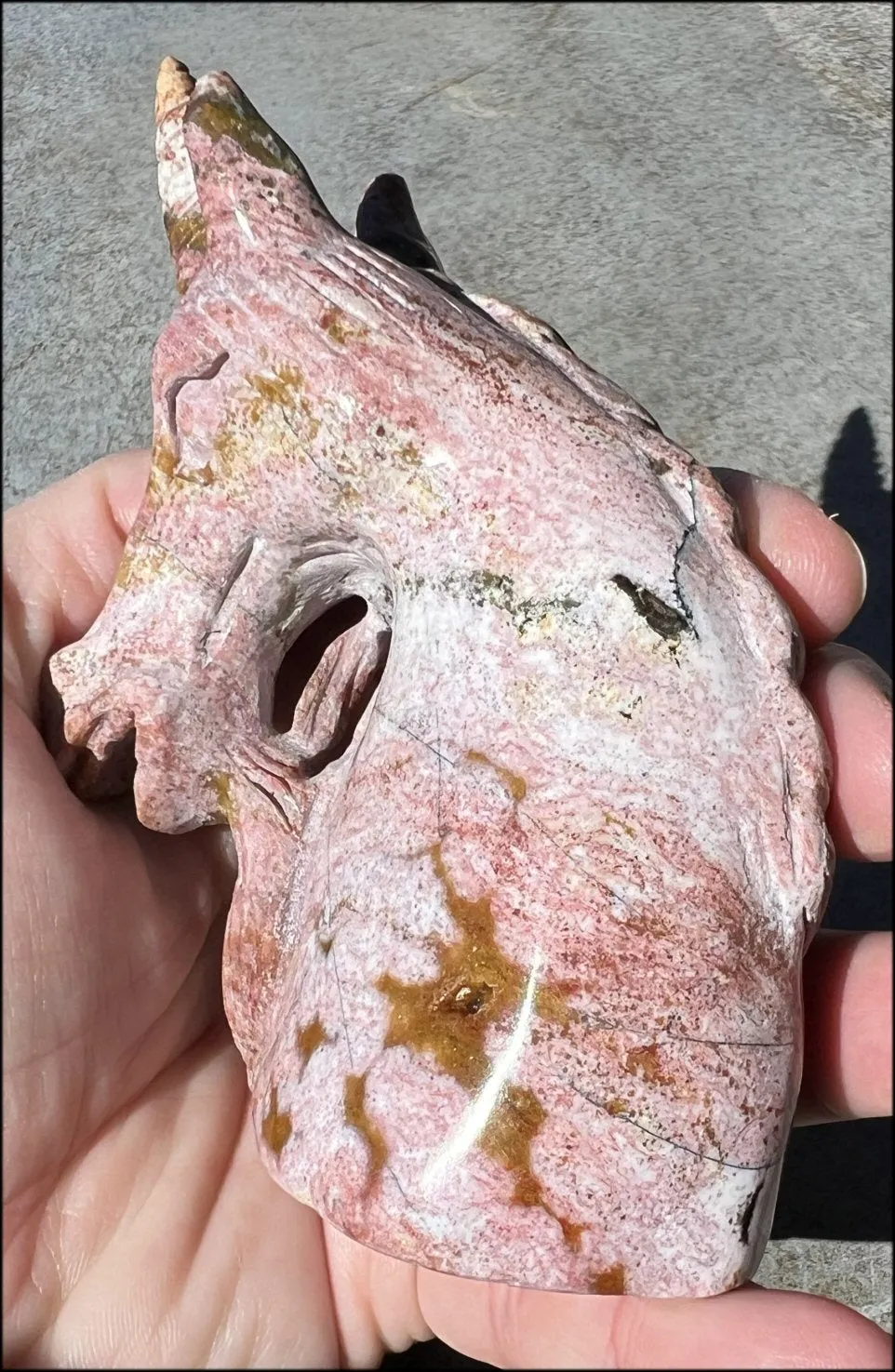 ~Old Stock~ OCEAN JASPER Unicorn Bust with Stunning Colors - Connect with the Fairy Folk and Devas