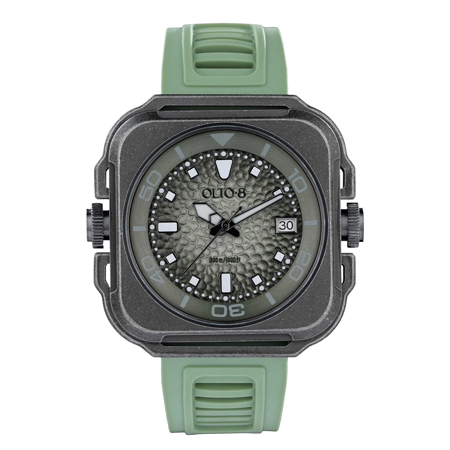OLTO-8 Coral Steward Diving Automatic Watch Retro Green