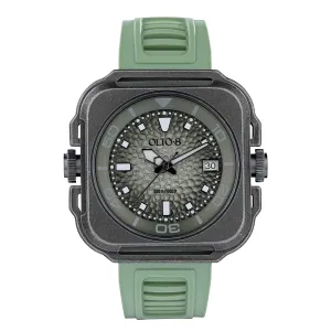 OLTO-8 Coral Steward Diving Automatic Watch Retro Green