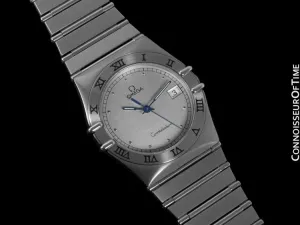 Omega Constellation Mens Bracelet Watch, Quartz, Date, 35mm - Brushed Stainless Steel