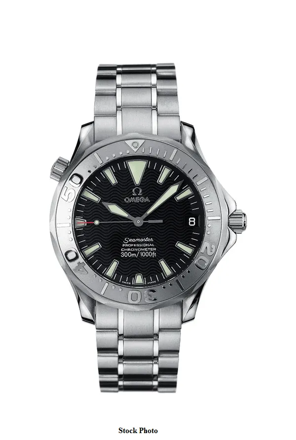 Omega Seamaster 300M Professional Diver Mens Midsize Automatic Chronometer Watch 2236.50 - Stainless Steel & 18K White Gold